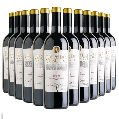 Case of 12 Torre dei Vescovi Merlot 75cl Red Wine